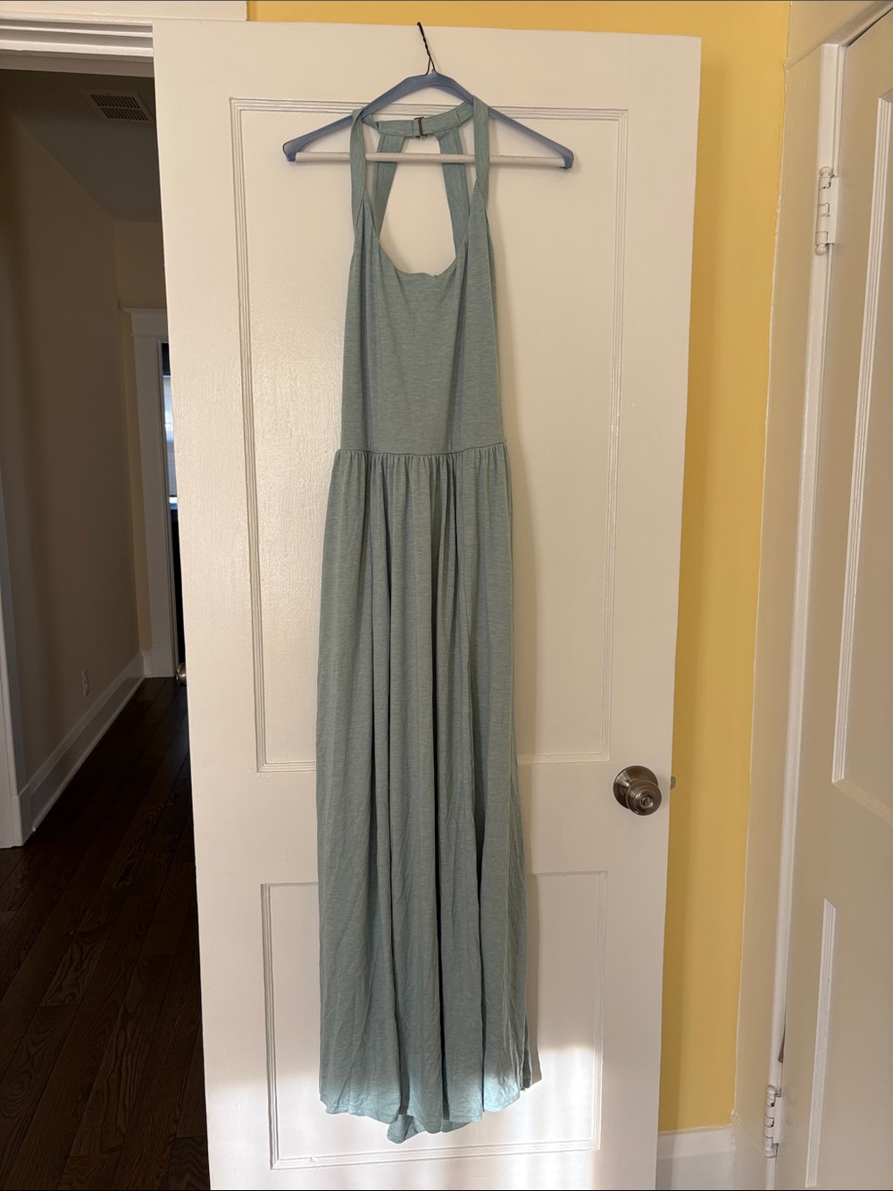 HALARA Light Sage Halter Maxi Dress